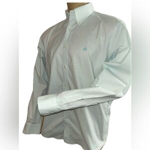 Brooks Brothers Regular Original Polo Shirt Mens L  Light Green 95% Cotton Logo